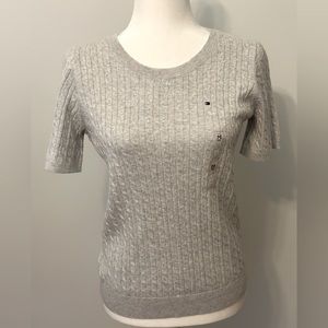 Tommy Hilfiger size Medium lightweight short sleeve cable knit top